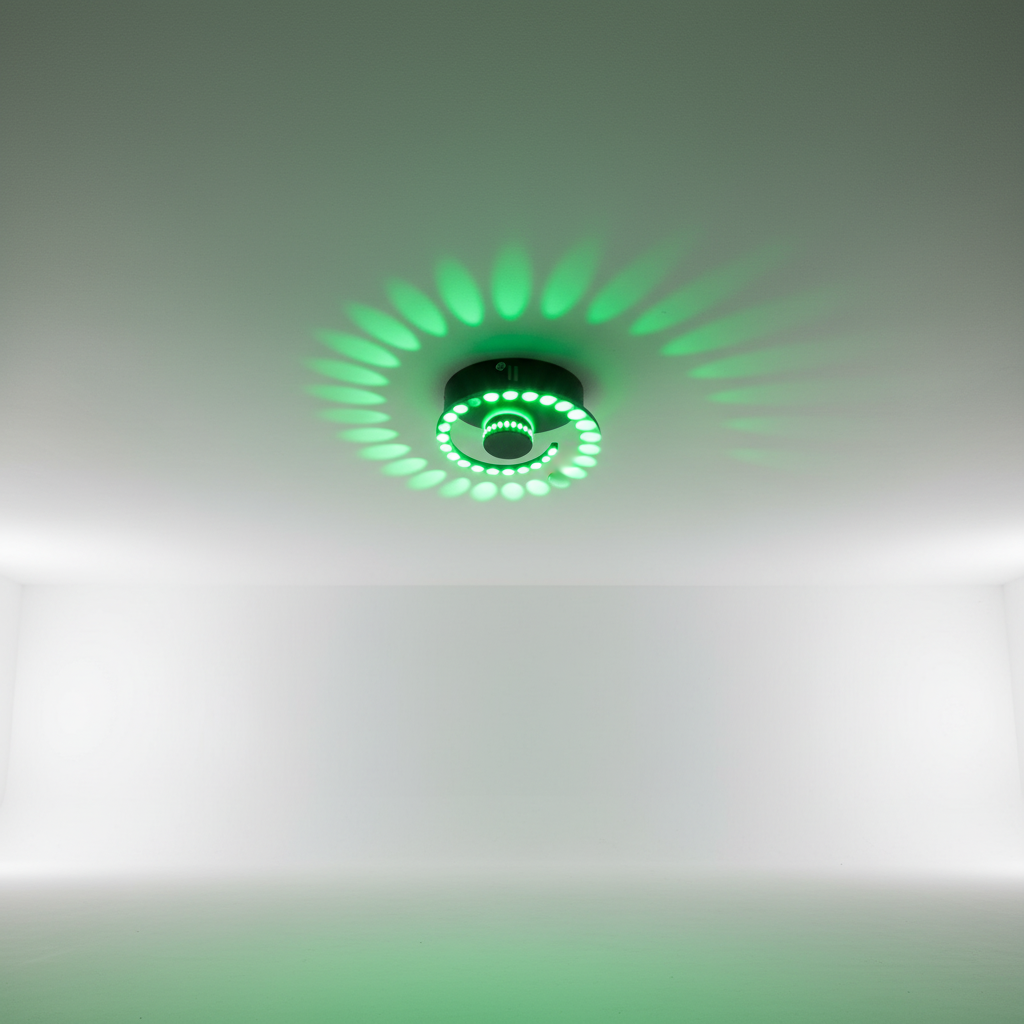 Spiral Beam Pattern Aluminum Ceiling And Wall Light