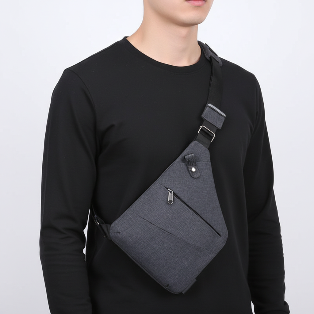Ergonomic Multi-Pocket Weatherproof Anti-Theft Shoulder Bag