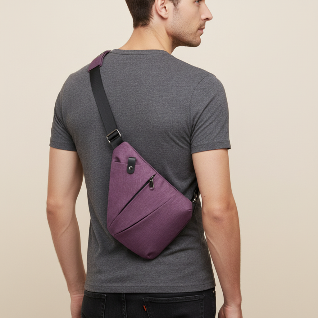 Ergonomic Multi-Pocket Weatherproof Anti-Theft Shoulder Bag