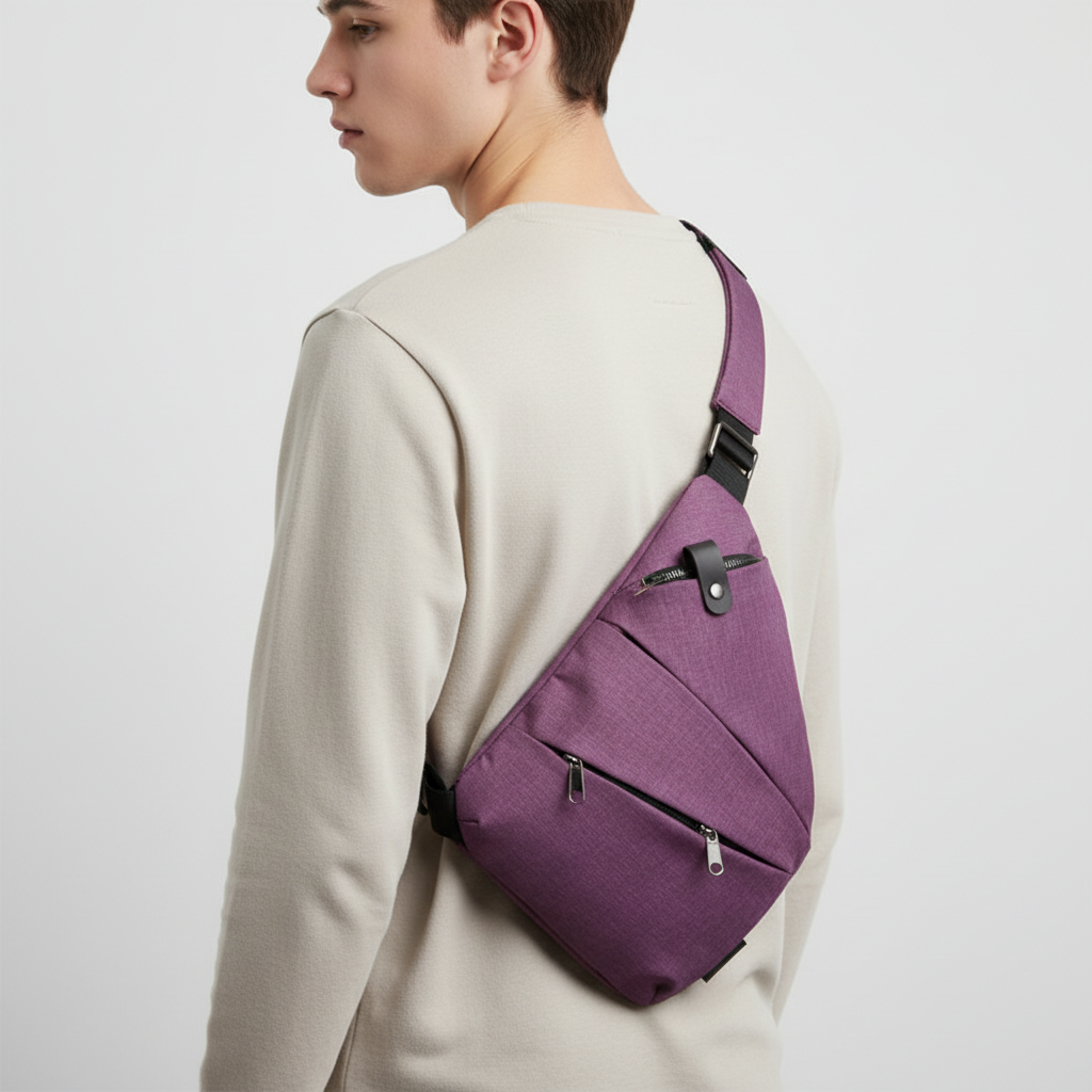 Ergonomic Multi-Pocket Weatherproof Anti-Theft Shoulder Bag