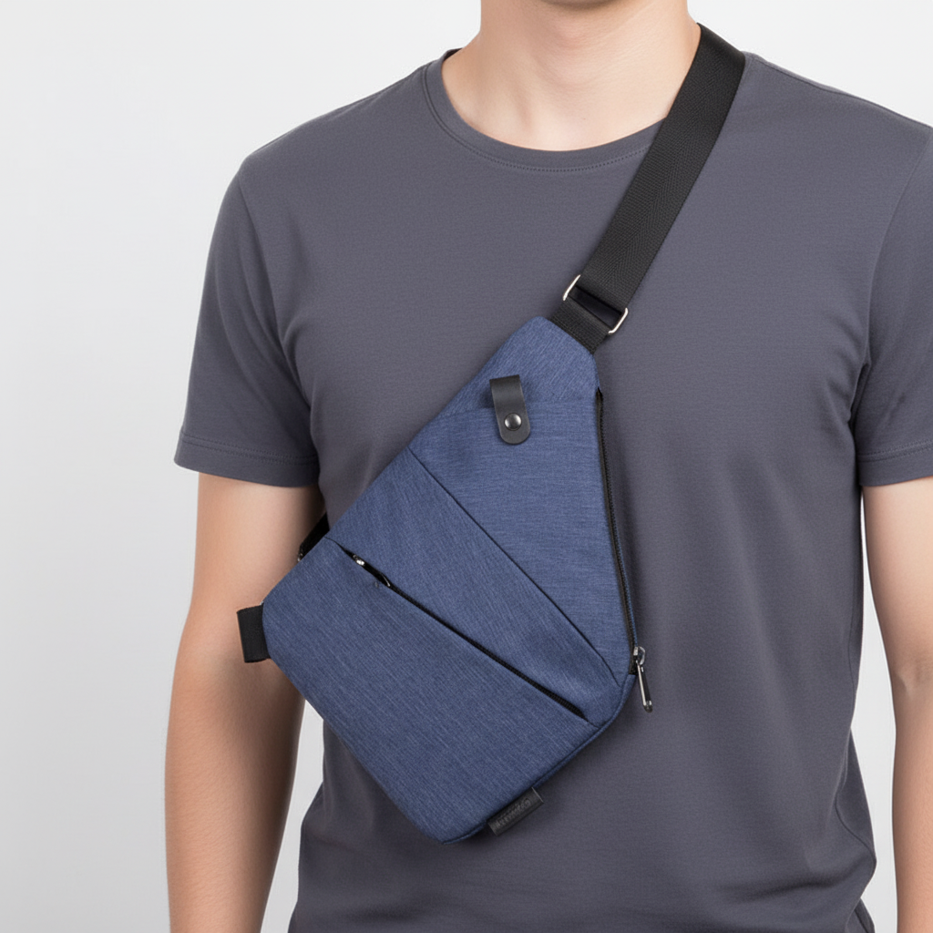Ergonomic Multi-Pocket Weatherproof Anti-Theft Shoulder Bag