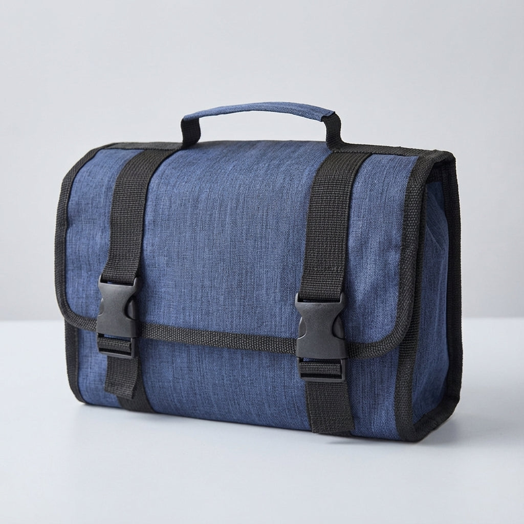 Foldable Water-Repellent Mesh Compartment Hanging Toiletry Organizer Bag