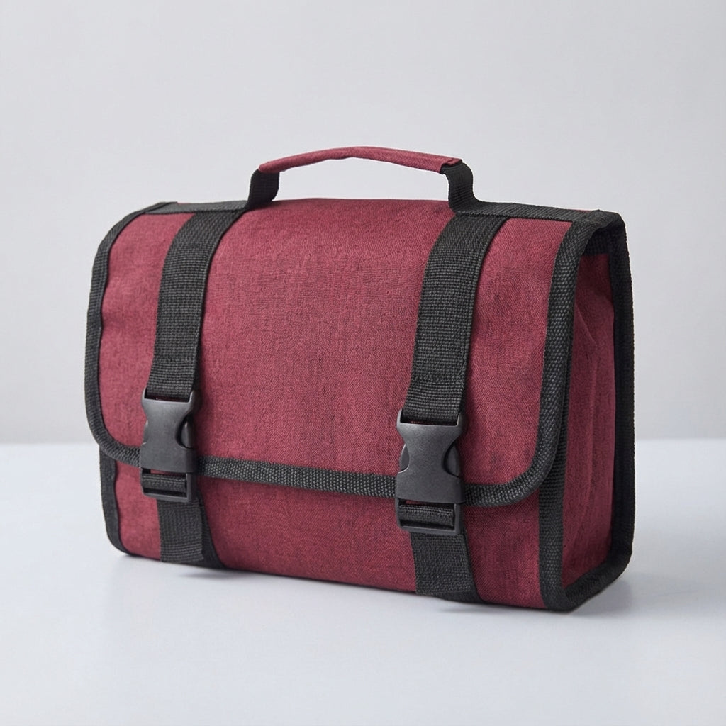 Foldable Water-Repellent Mesh Compartment Hanging Toiletry Organizer Bag