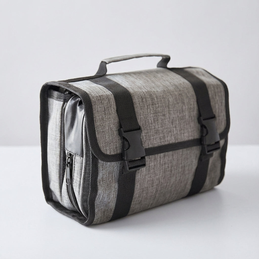 Foldable Water-Repellent Mesh Compartment Hanging Toiletry Organizer Bag