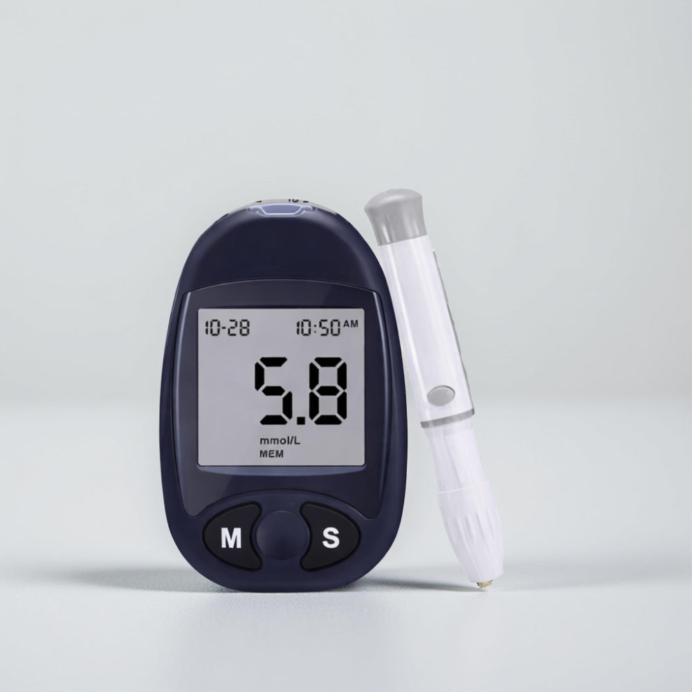 Compact Portable Home Blood Glucose Monitor Test Kit