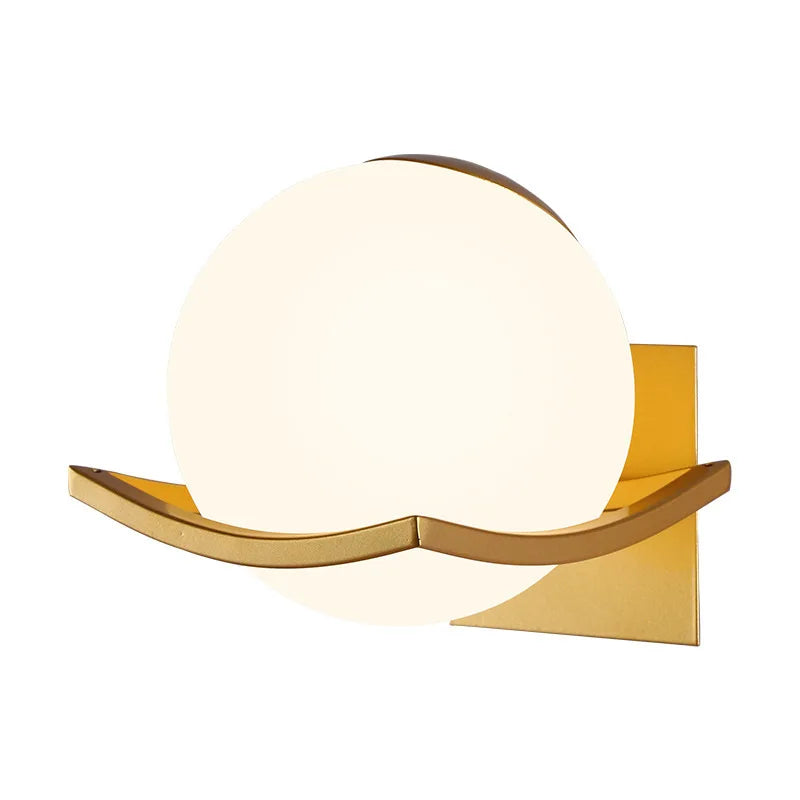 Minimalist European Opal Glass Globe Wall Light