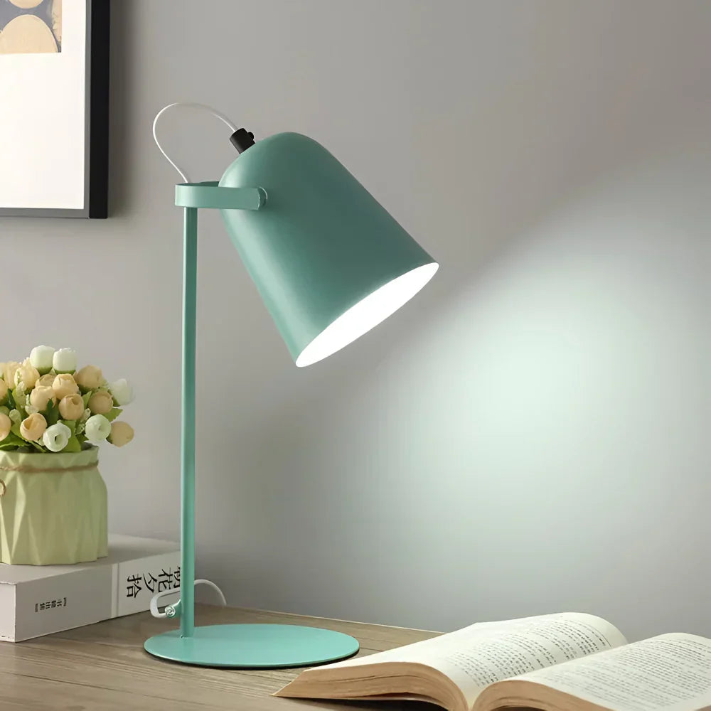 Rotating Metal Shade Adjustable Eye-Friendly Desk Table Lamp