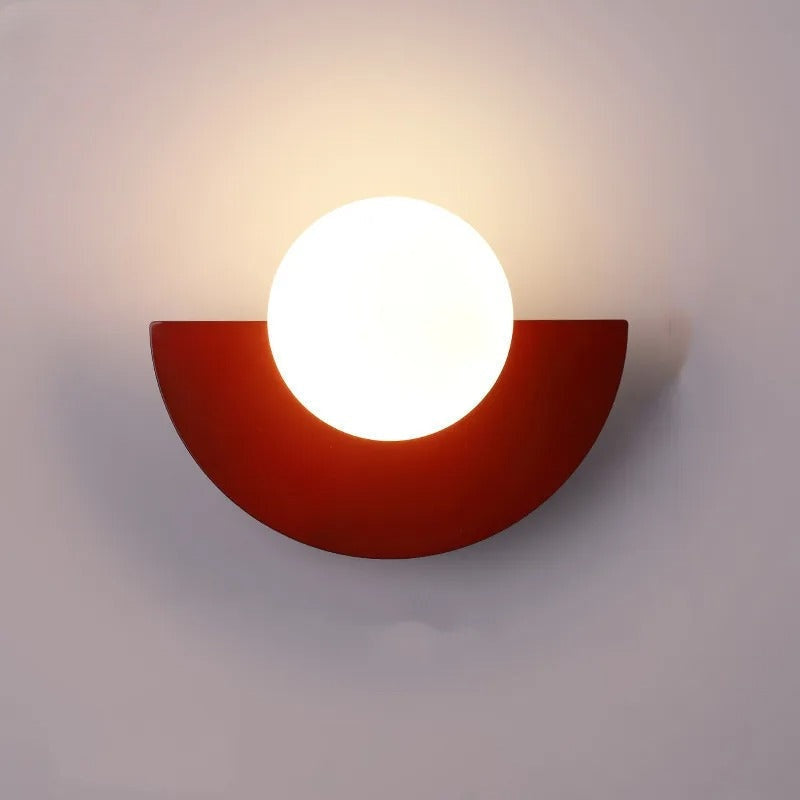 Semi-Circular Minimalist Touch Switch Iron Wall Light