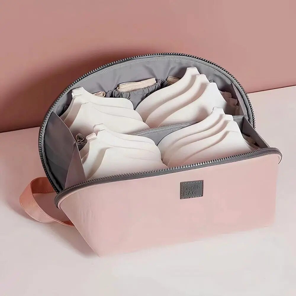 Compact Washed Nylon Wide Opening Travel Toiletry Bag Organizer