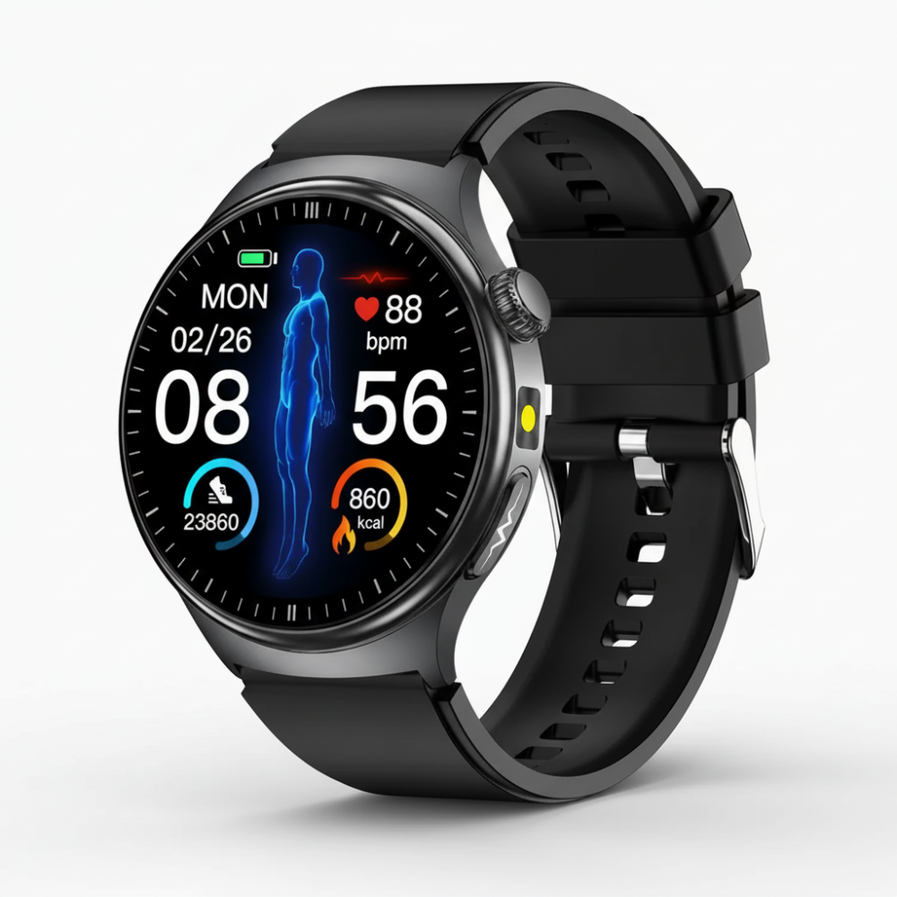 Aluminum Alloy Touchscreen Fitness Tracker Sport Smartwatch With Sleep Monitoring