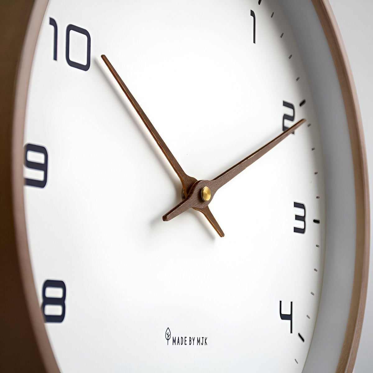 Nordic Minimalist Wood Frame Silent Quartz Wall Clock