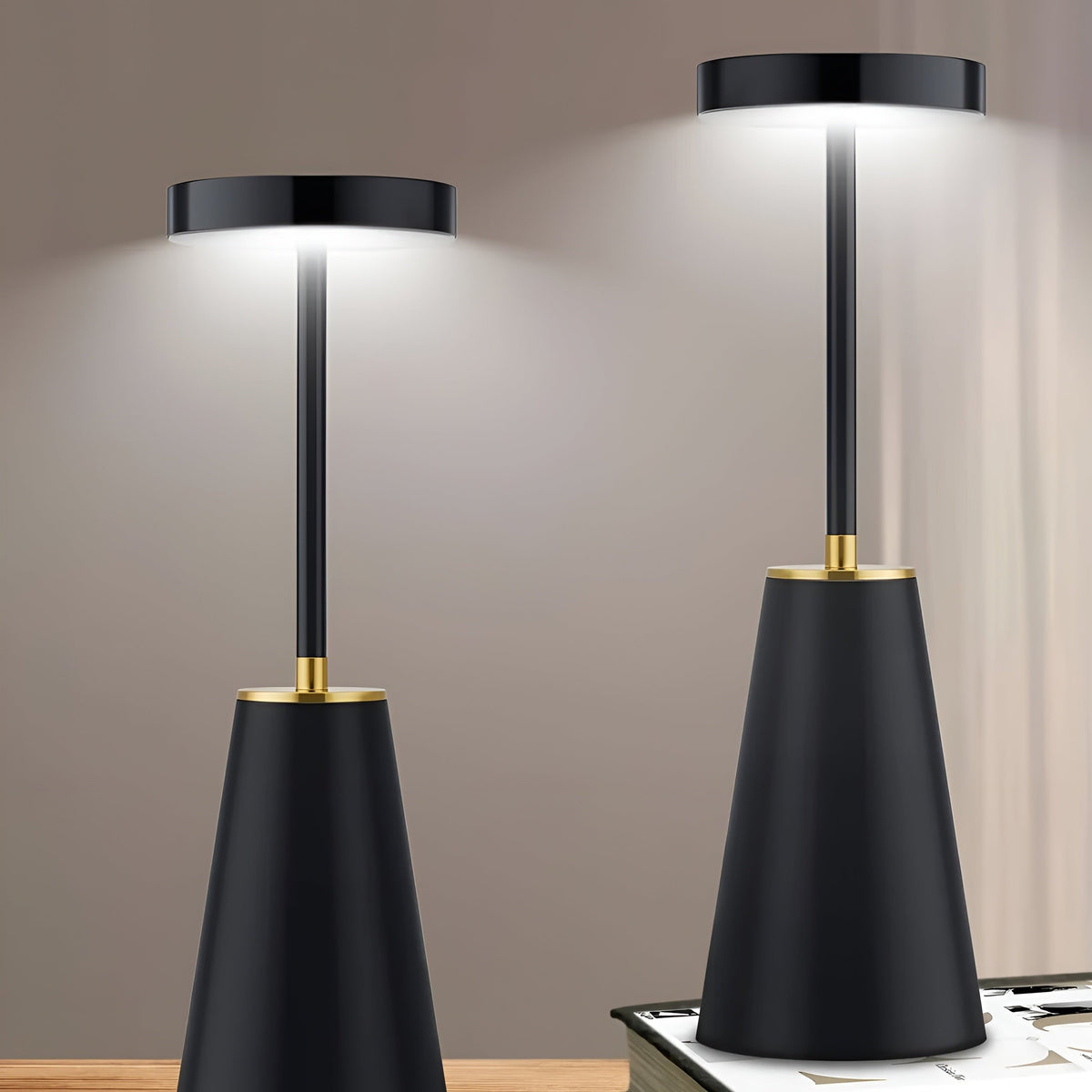 Slim Metal Cordless Touch Dimmable Rechargeable Table Lamp