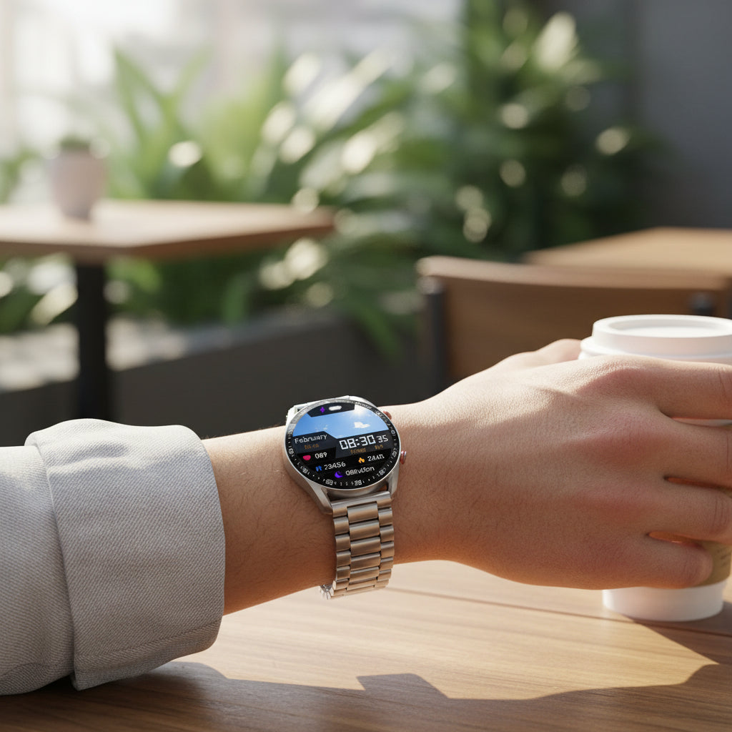 Water-Resistant Bluetooth Heart Rate Monitoring Activity Tracker Smartwatch