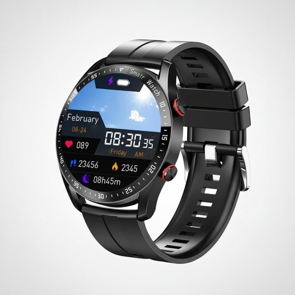 Water-Resistant Bluetooth Heart Rate Monitoring Activity Tracker Smartwatch