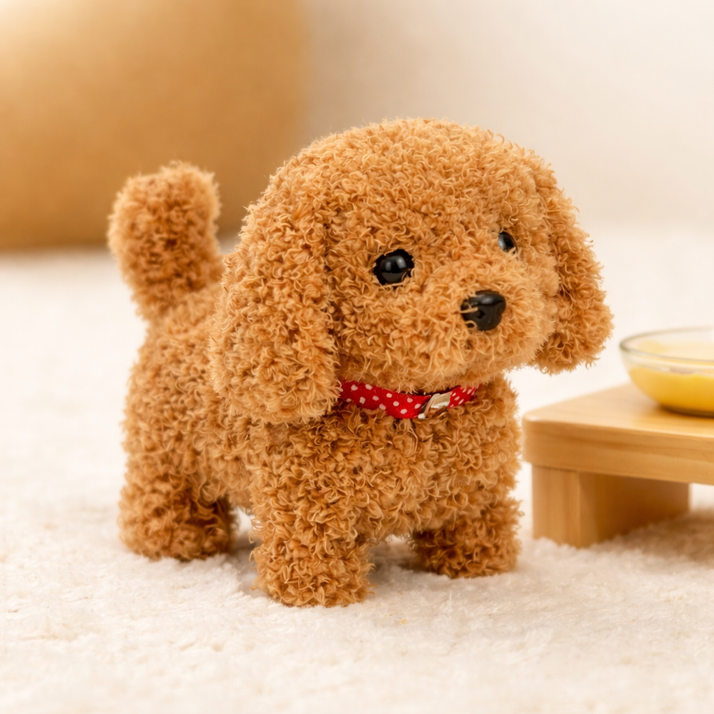 Lifelike Walking Barking Tail Wagging Plush Robot Puppy Interactive Toy