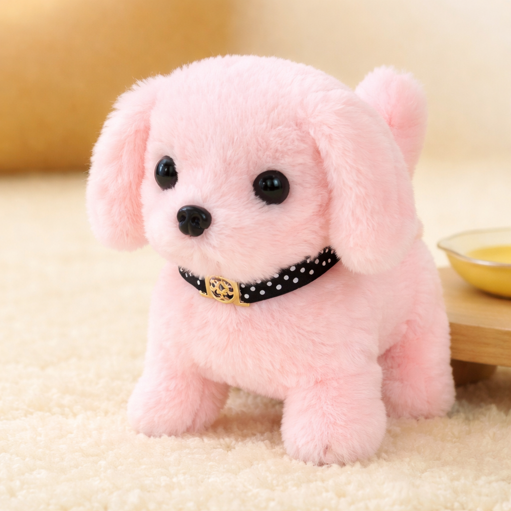 Lifelike Walking Barking Tail Wagging Plush Robot Puppy Interactive Toy