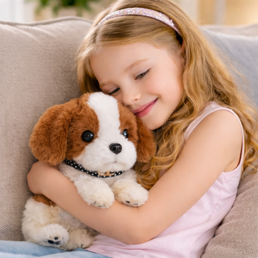 Lifelike Touch Responsive Walking Plush Puppy Interactive Dog Toy