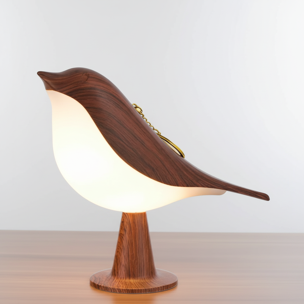 Sculptural Bird Shaped Rechargeable Touch Control Dimmable Table Lamp