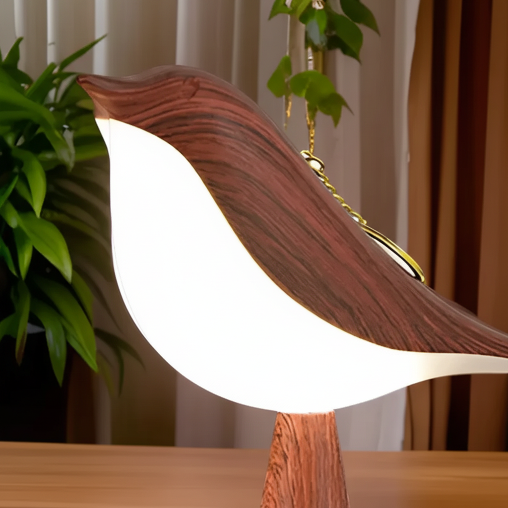 Sculptural Bird Shaped Rechargeable Touch Control Dimmable Table Lamp