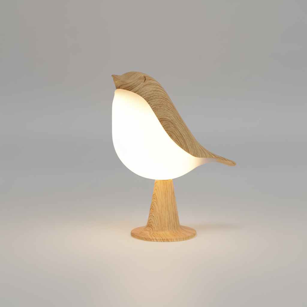 Sculptural Bird Shaped Rechargeable Touch Control Dimmable Table Lamp