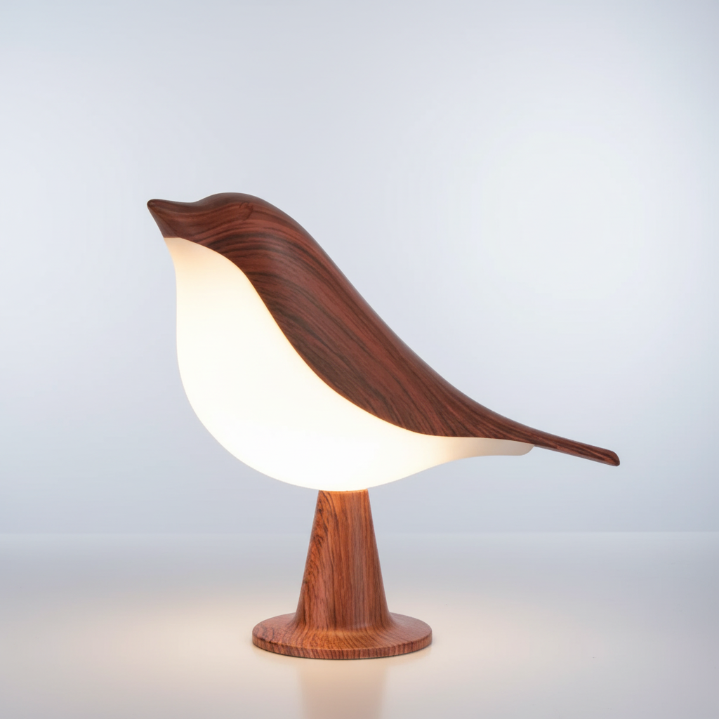 Sculptural Bird Shaped Rechargeable Touch Control Dimmable Table Lamp