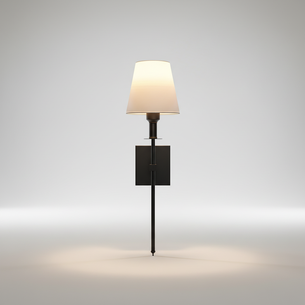 Battery Powered Rechargeable Multicolor Dimmable Metal Fabric Wall Light