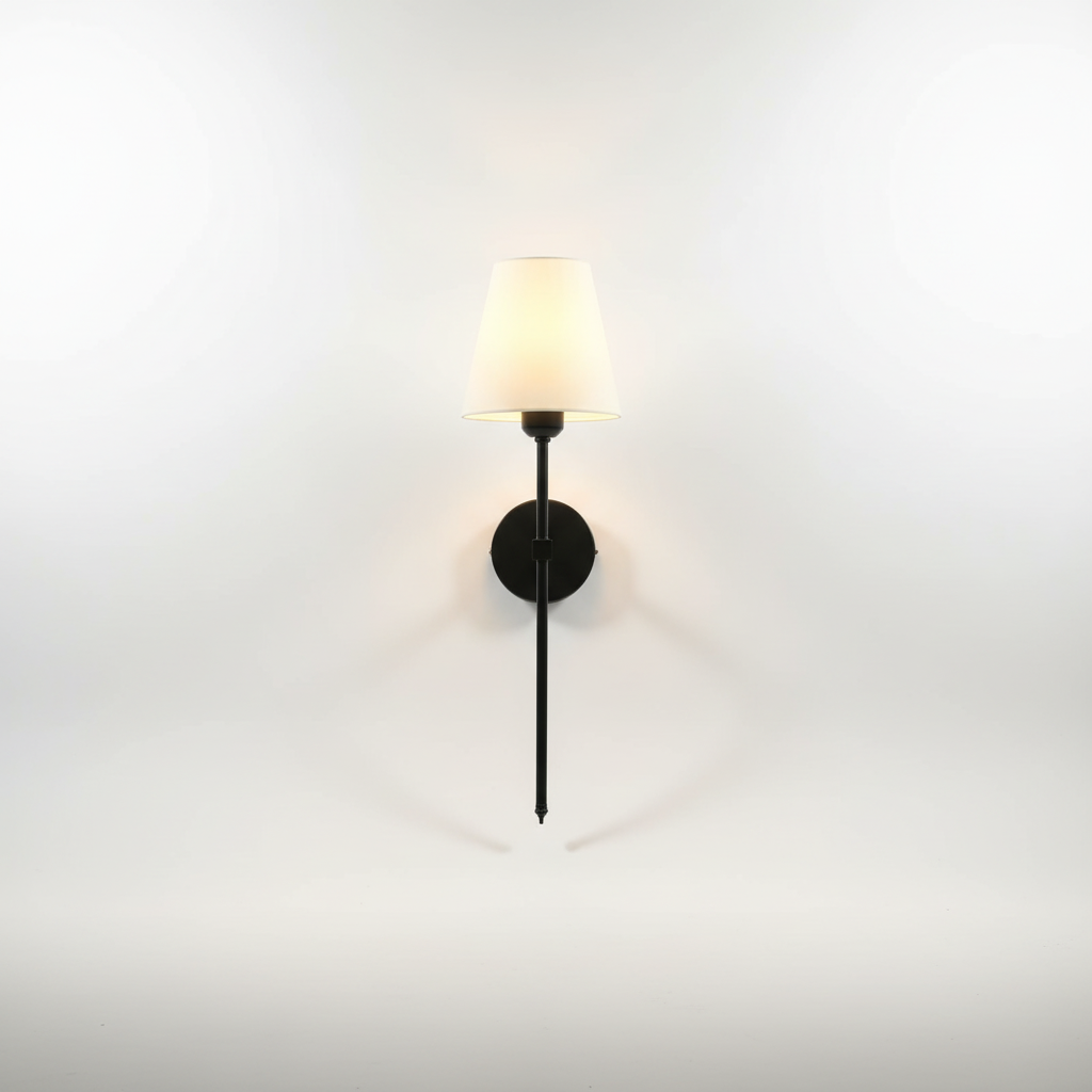 Battery Powered Rechargeable Multicolor Dimmable Metal Fabric Wall Light