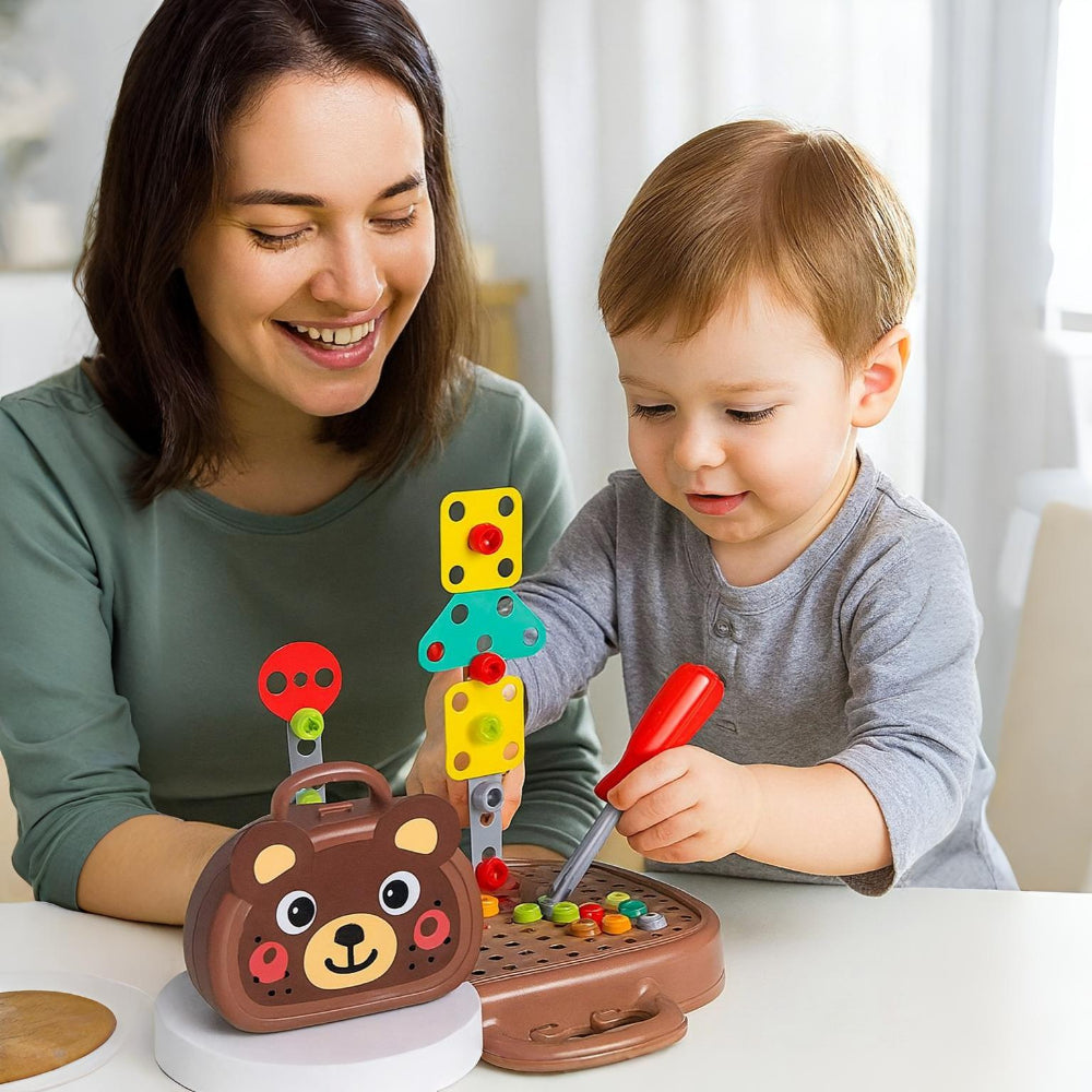Interactive Educational Montessori Building Blocks STEM Activity Toy Set