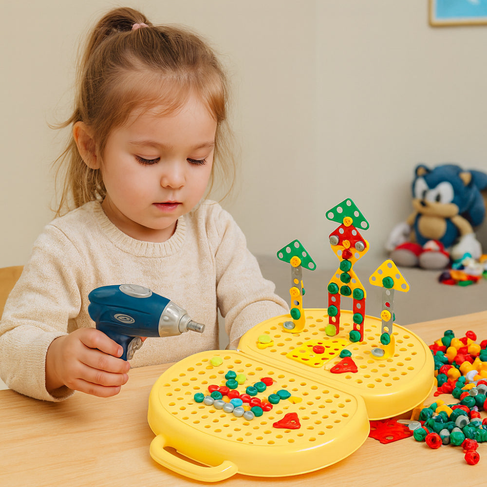 Interactive Educational Montessori Building Blocks STEM Activity Toy Set