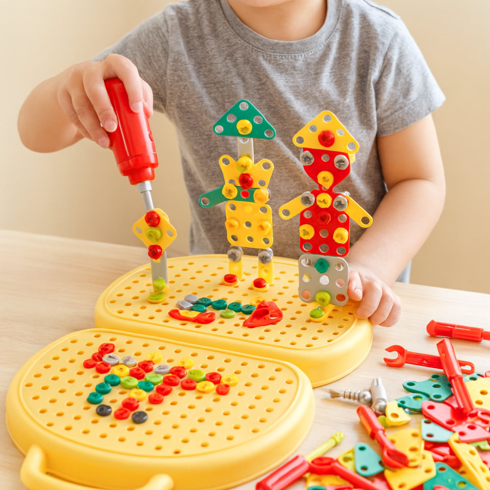 Interactive Educational Montessori Building Blocks STEM Activity Toy Set