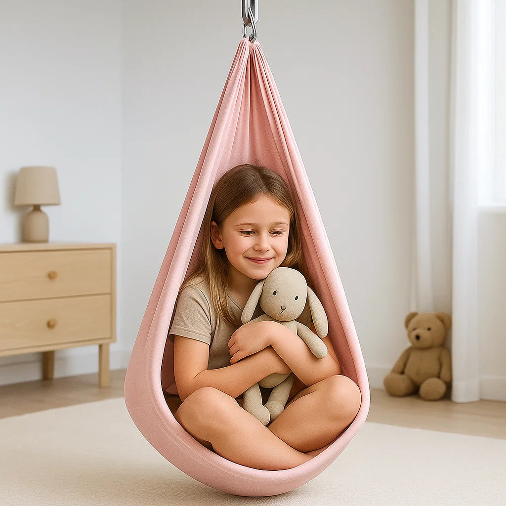 Cozy Cocoon Stretch Cotton Sensory Hanging Pod Swing Seat