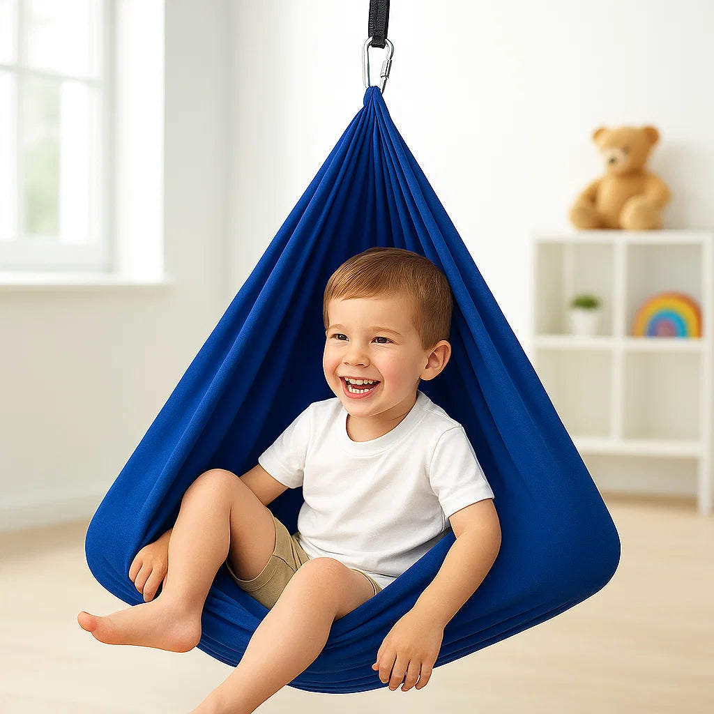 Cozy Cocoon Stretch Cotton Sensory Hanging Pod Swing Seat
