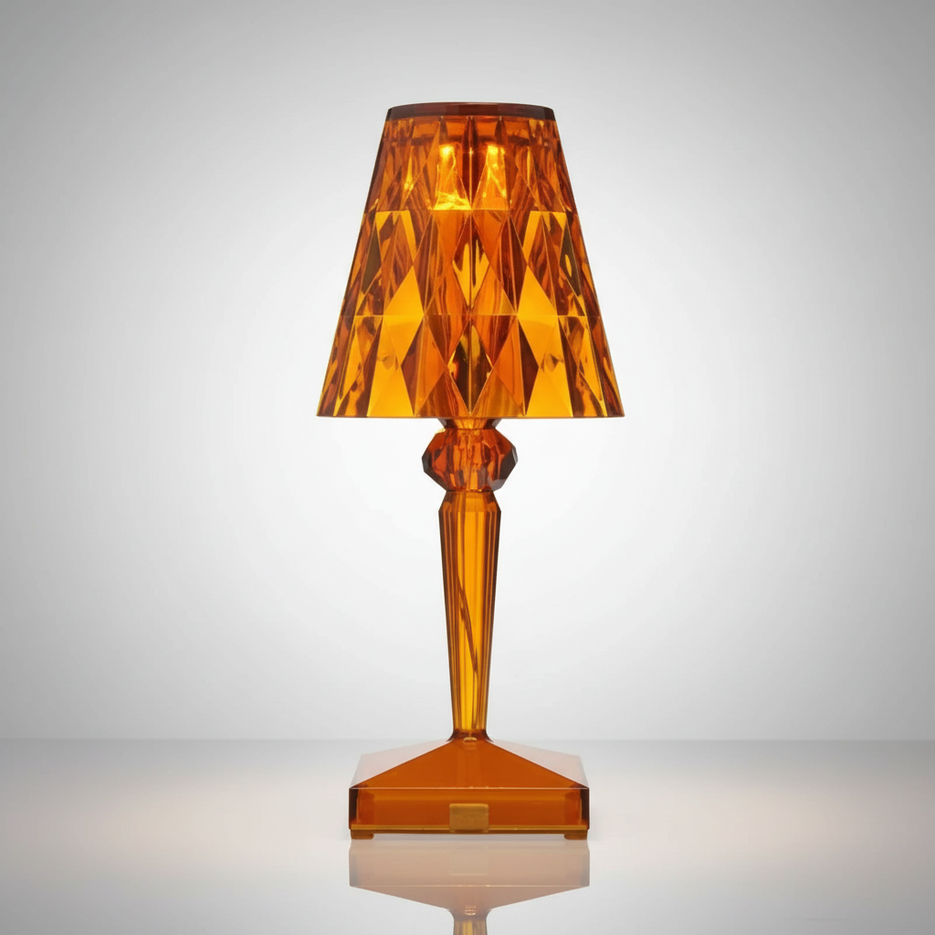 Sparkling Crystal-Effect Warm Glow Accent Table Lamp