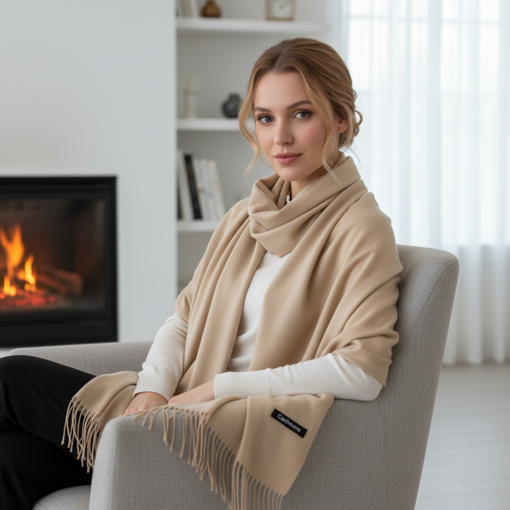 Soft Breathable Blend Long Women's Wrap Scarf