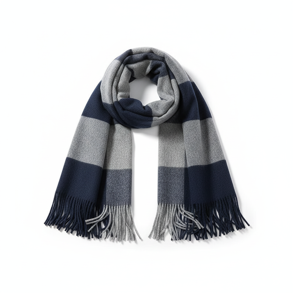 Long Fringed Soft Wrap Winter Scarf