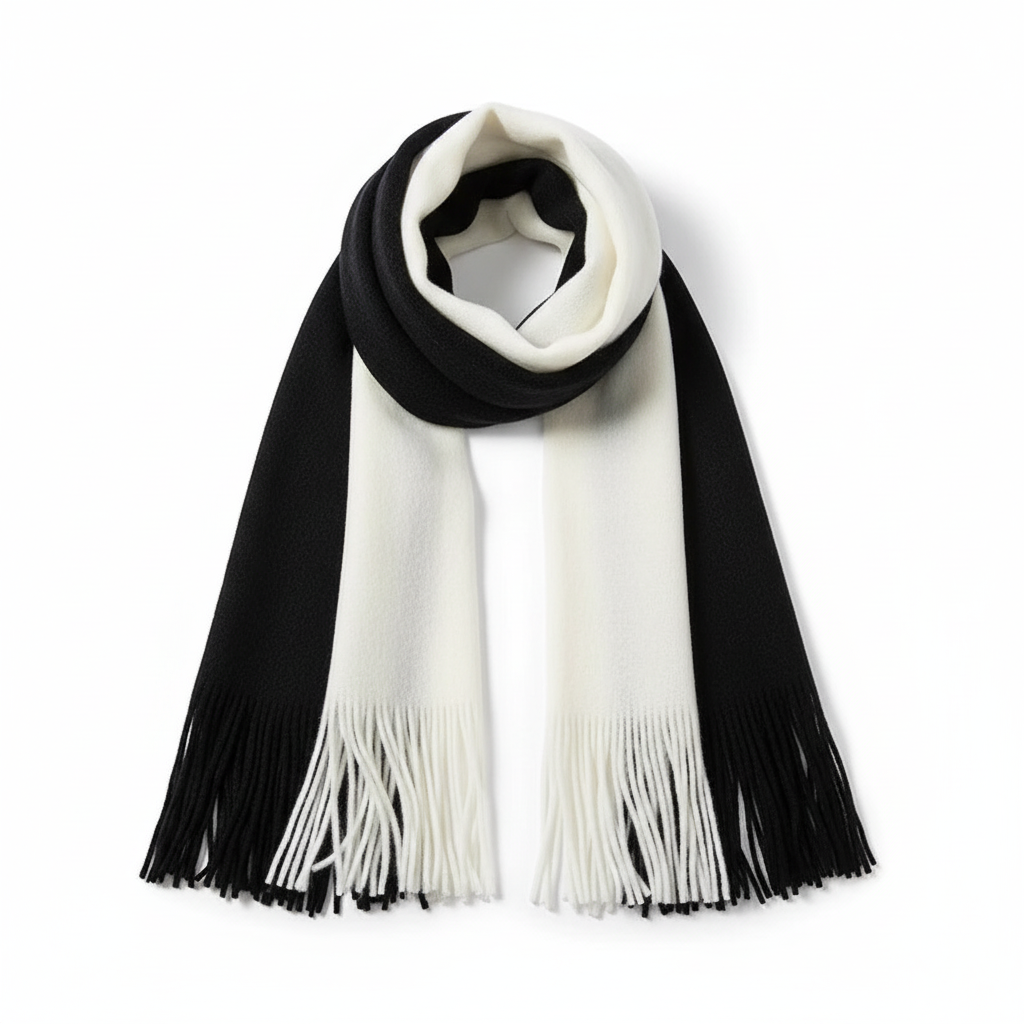 Long Fringed Soft Wrap Winter Scarf