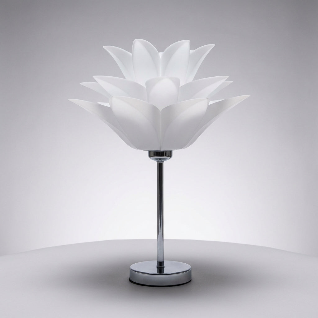 Petal-Inspired Lotus Silhouette Slim Profile Table Lamp