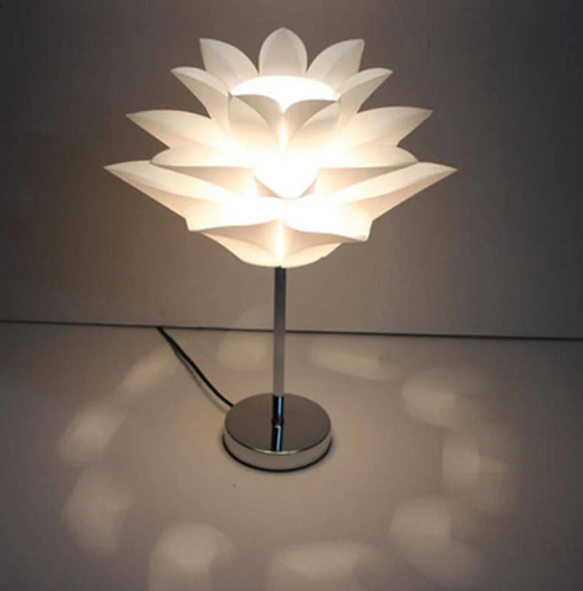 Petal-Inspired Lotus Silhouette Slim Profile Table Lamp