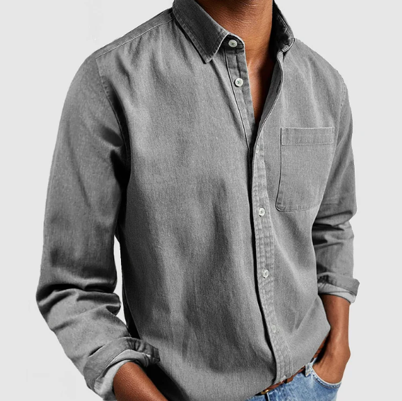 Men's Casual Denim Shirt | Soft Cotton Blend 8