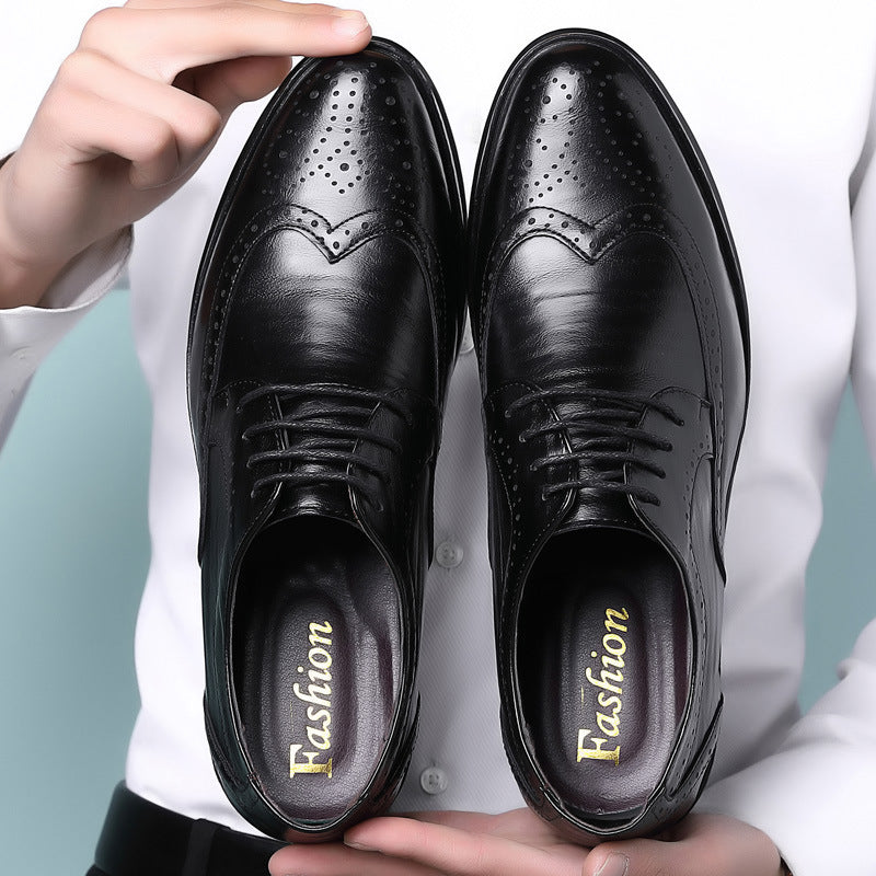 Men's Classic Oxford Dress Shoes with Brogue Detailing 3