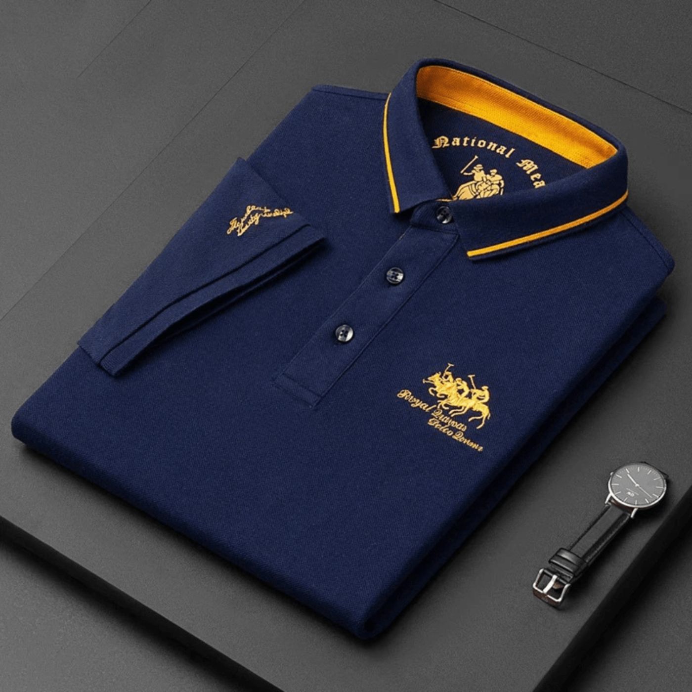 Men's Classic Polo Shirt with Embroidered Logo 0