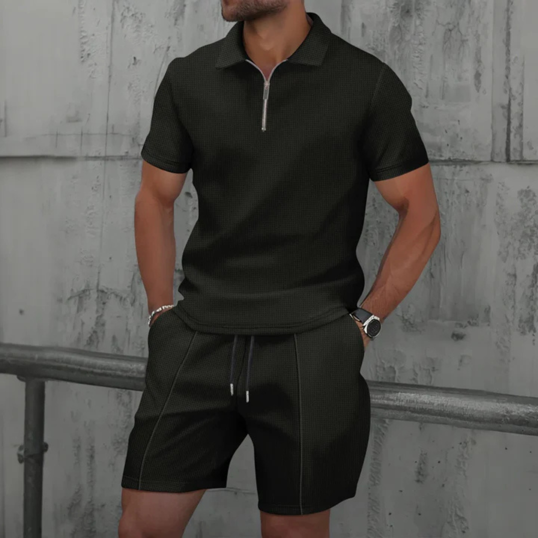 Men's Cotton Co-ord Set - Polo Shirt and Shorts 3