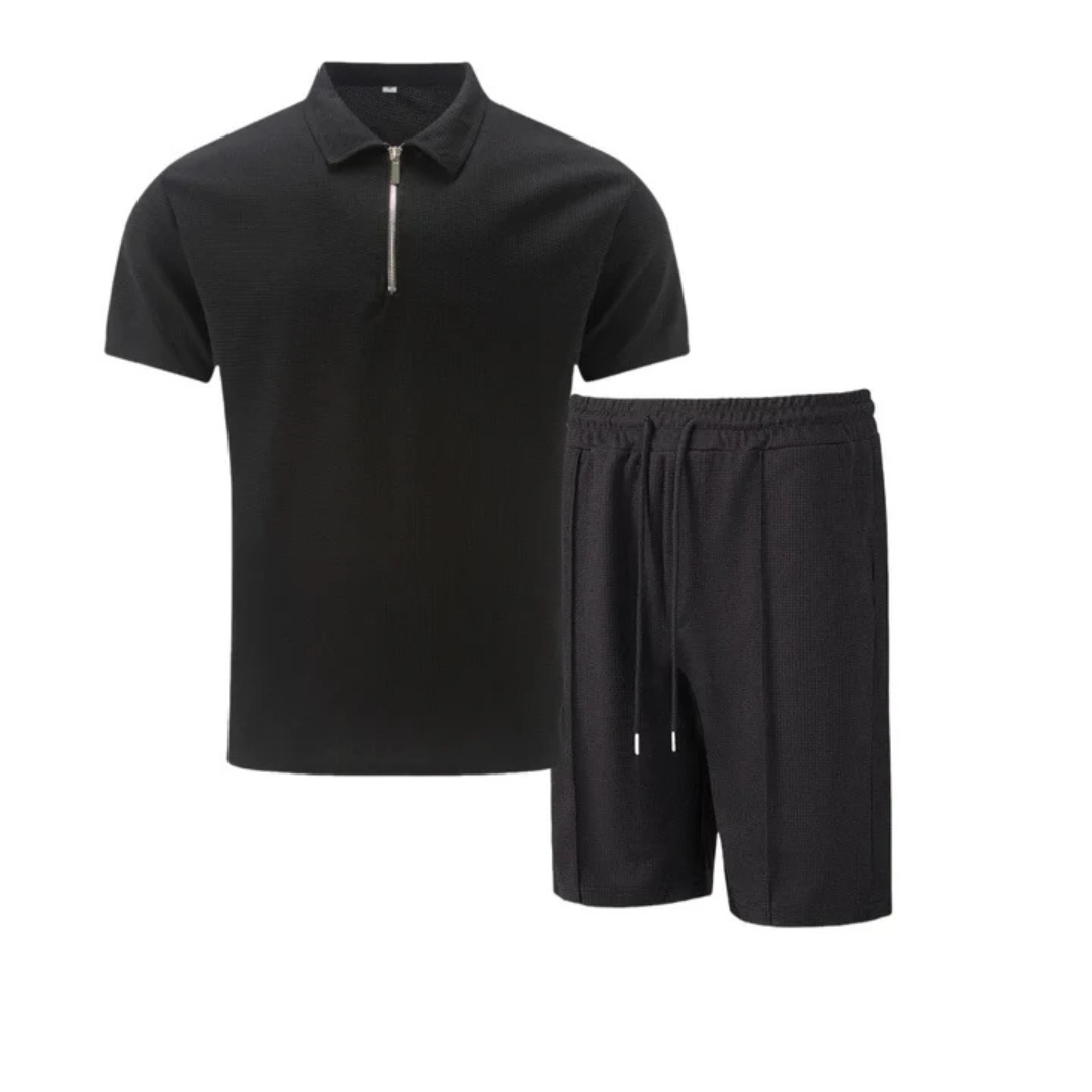 Men's Cotton Co-ord Set - Polo Shirt and Shorts 4