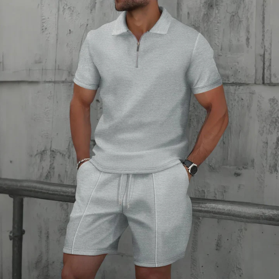 Men's Cotton Co-ord Set - Polo Shirt and Shorts 6