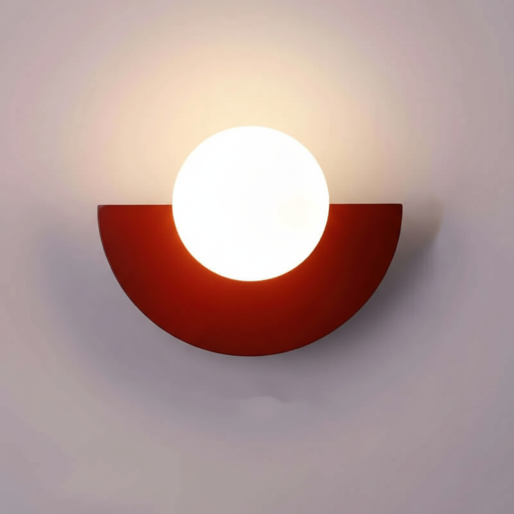 Crescent Shaped Metal Housing Minimalist Ambient Wall Light