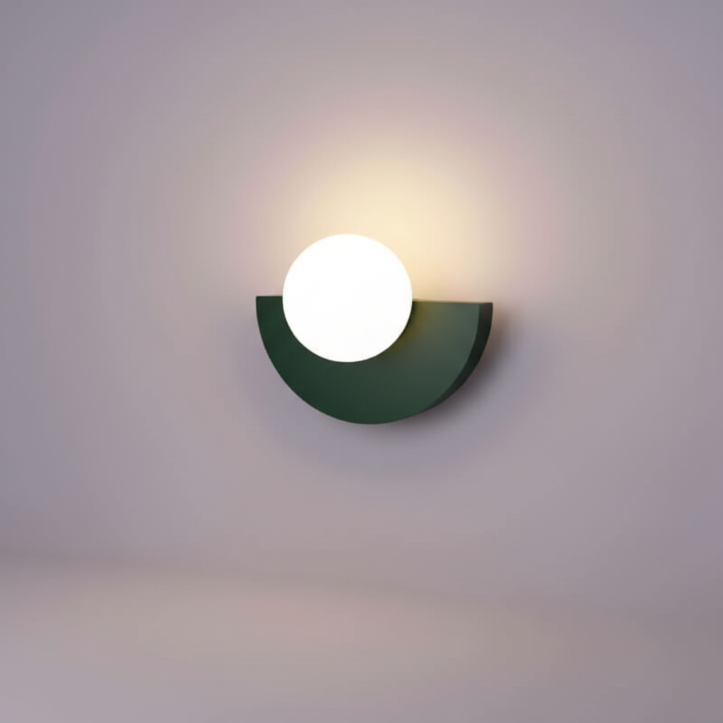 Crescent Shaped Metal Housing Minimalist Ambient Wall Light
