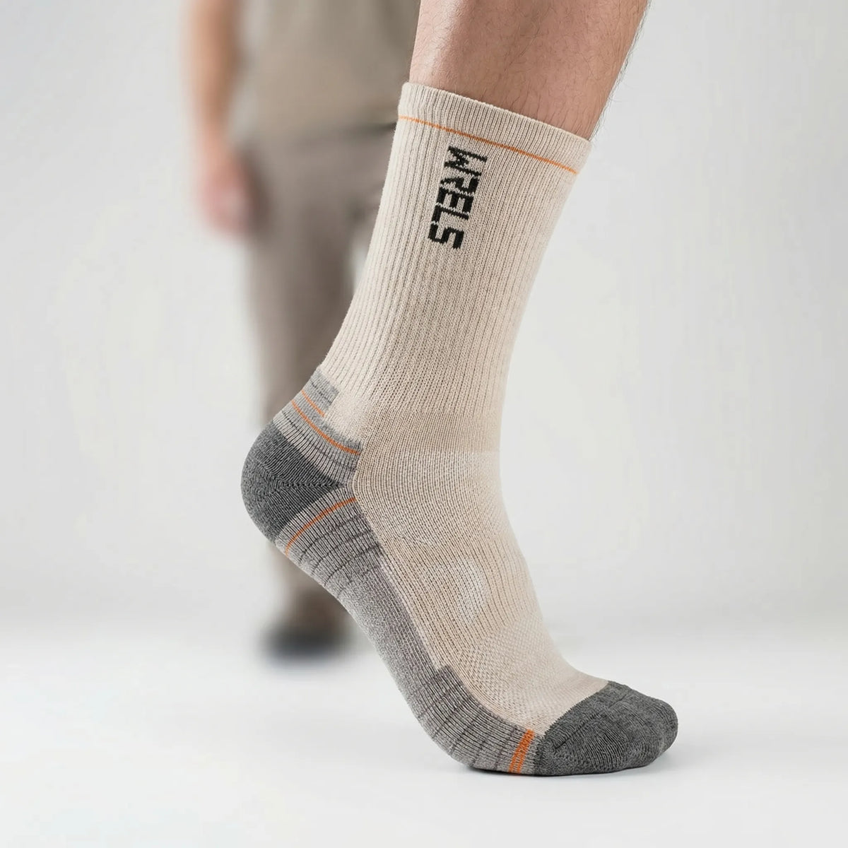 Merino Wool Blend Mid-Calf Moisture-Wicking Cushioned Active Sock