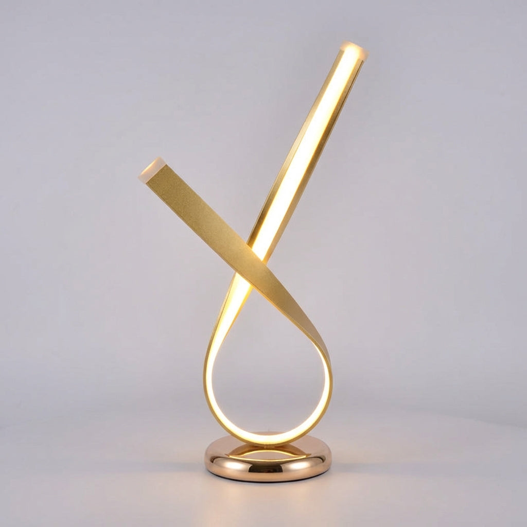 Sculptural Looped Silhouette Compact Diffuser Table Lamp