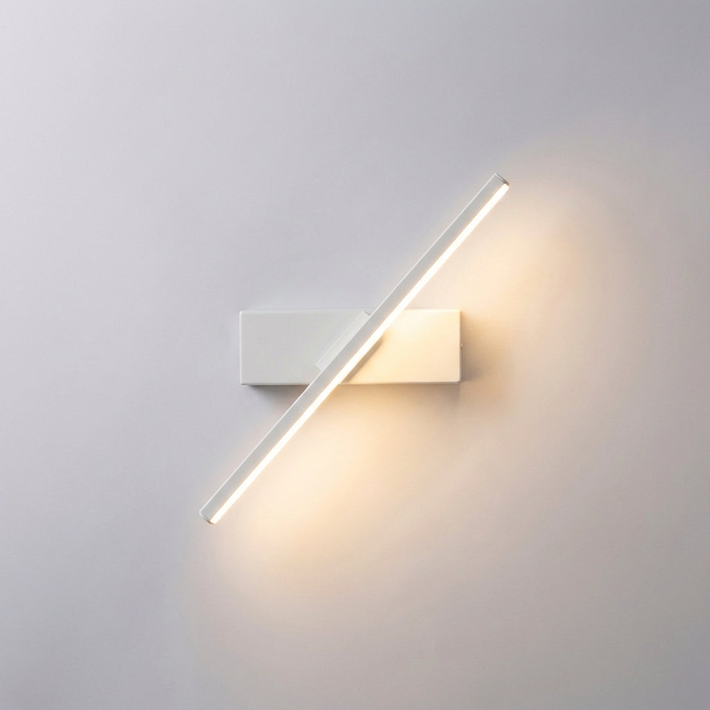 Minimalist Slim Profile Angled Bar Aluminum Wall Light