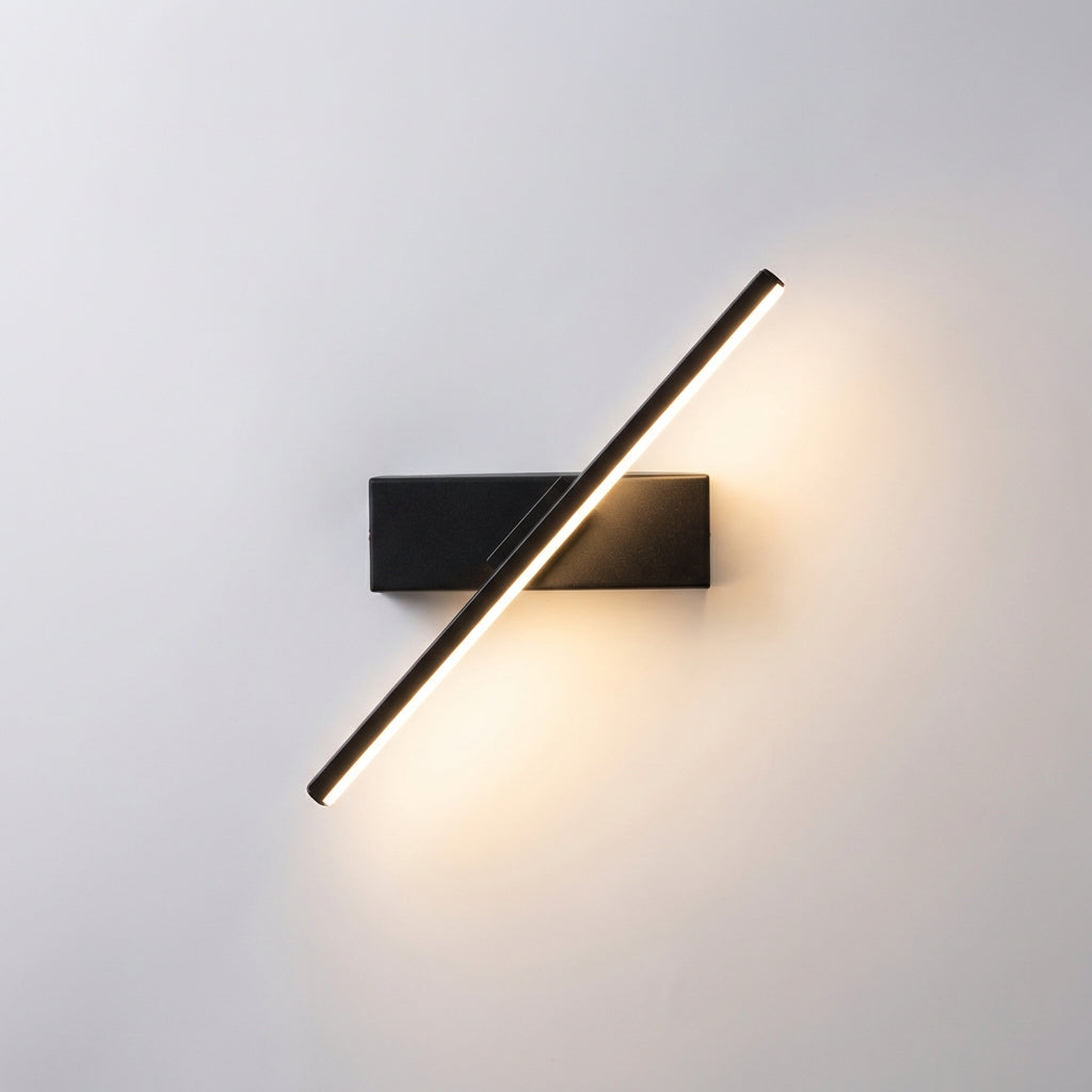 Minimalist Slim Profile Angled Bar Aluminum Wall Light